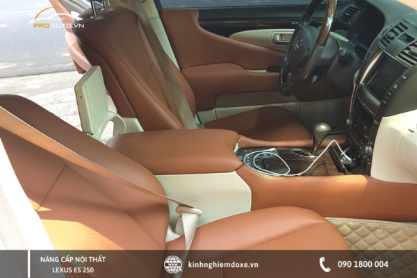 Bọc ghế da xe Lexus ES250 màu Socola full nội thất