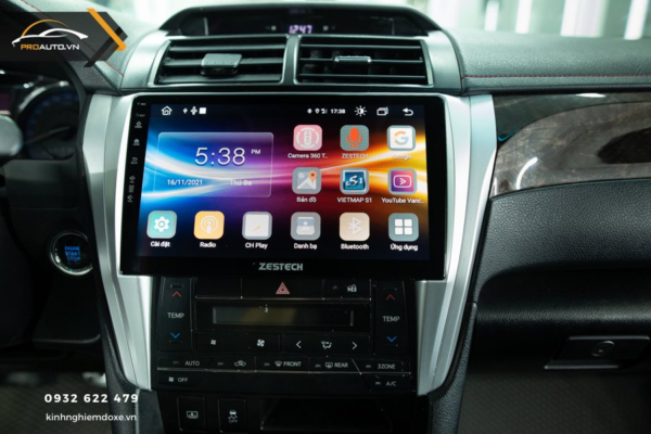 Lắp màn hình android cho xe toyota camry tại proauto.vn